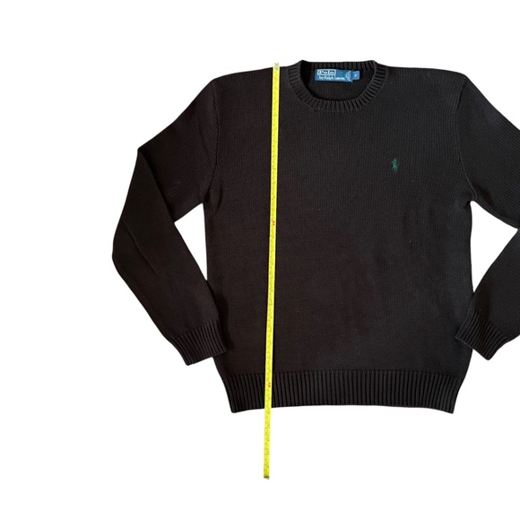 Vintage Polo Ralph Lauren Knit Sweater Pony Beige Chocolate Brown Men Size Small - Picture 5 of 8